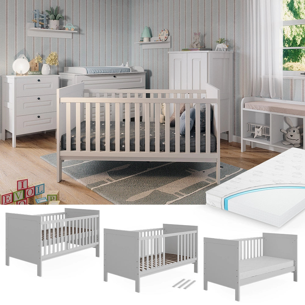 Vitalispa Culla Bianco 144.4 x 83 cm con materasso