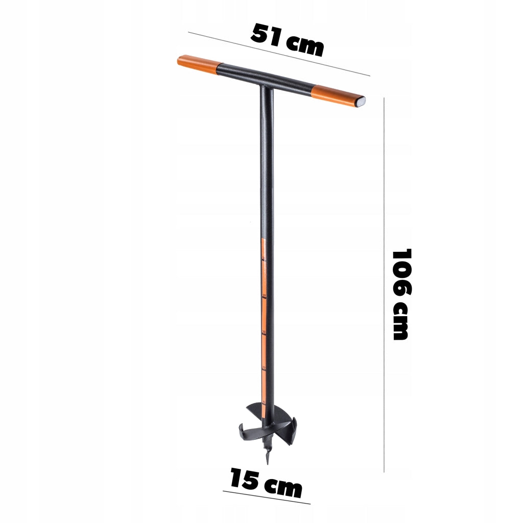 Trivella manuale per terreno KADAX, punta da trapano per pali da 150 mm