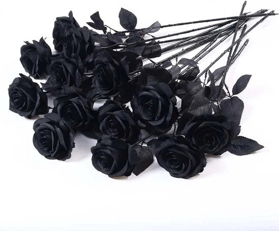 Fiorellini Realistici - 12 Pezzi - 53cm - Nero - Per Matrimoni e Decorazione Interna - Ideali per Ogni Ambiente