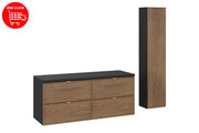 Set mobili bagno 120 cm con piano e Szafką wysoką Talia Casella 120 x 1401 x 46 cm