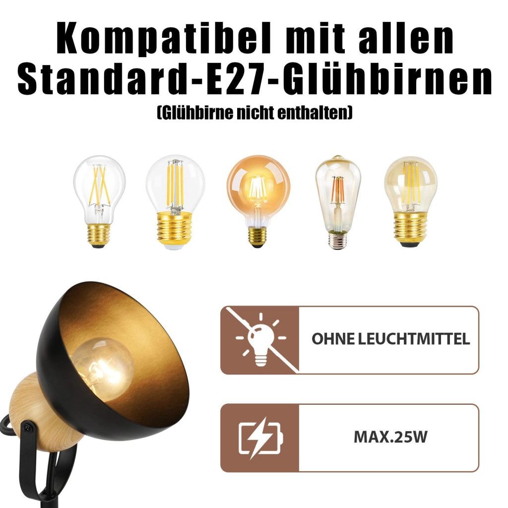 ZMH Faretto da soffitto a 2 luci orientabile a 350° Vintage Plafoniera Soggiorno