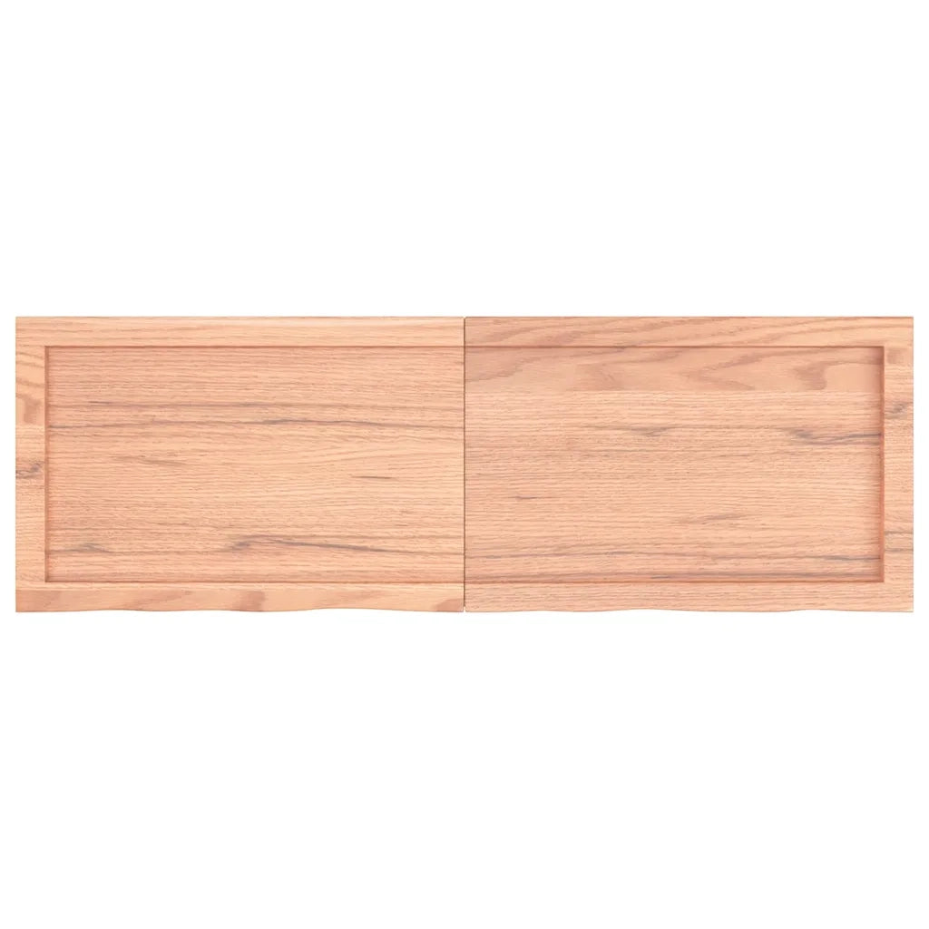 Ripiano Muro Marrone 120x40x(2-4) cm Massello Rovere Trattato 363694