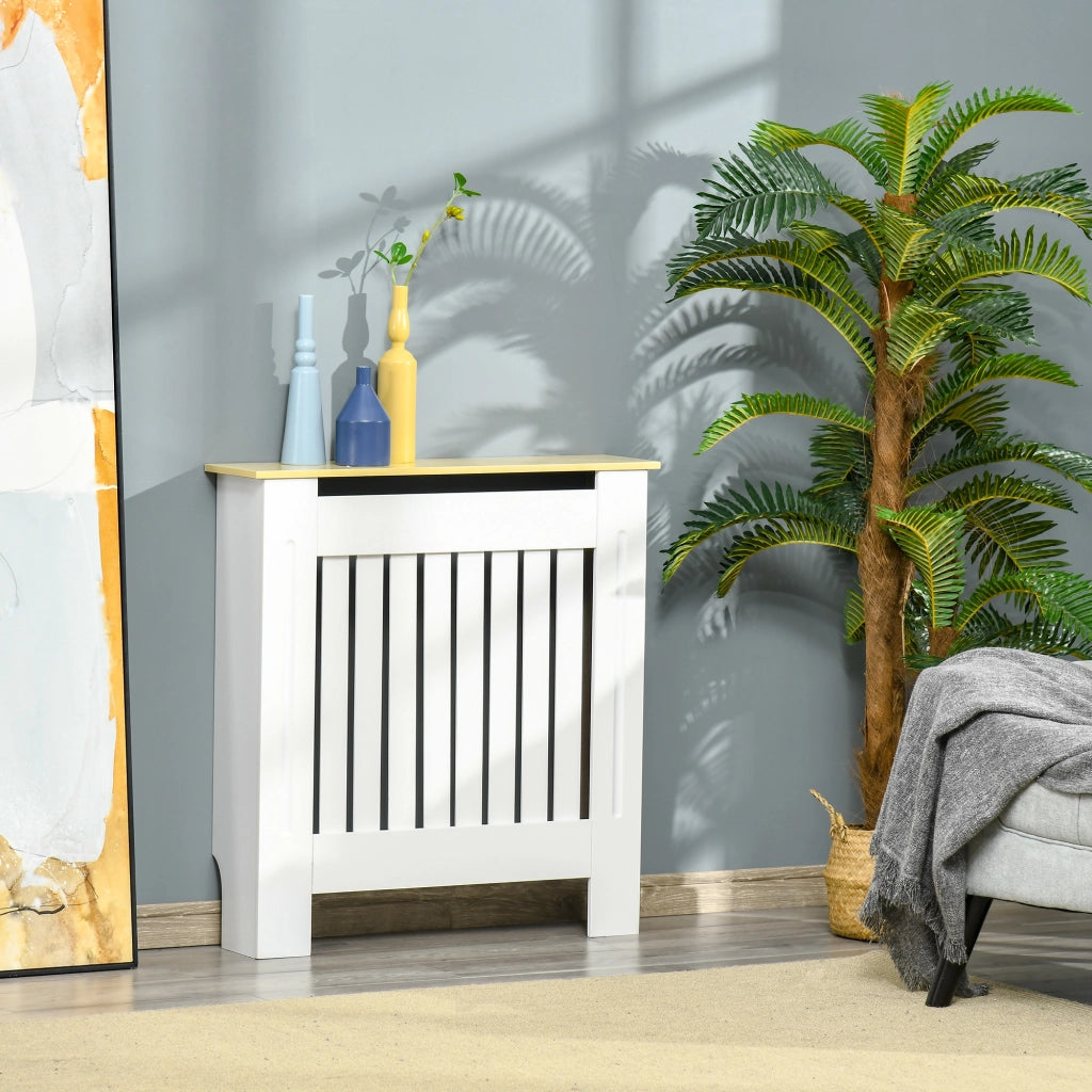 Copriradiatore in MDF per Salotto ¨C Minimal ¨C 78x19x83 cm Bianco