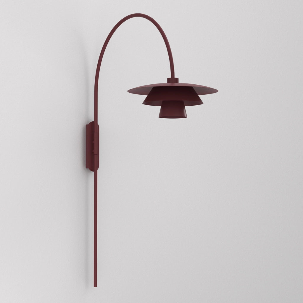 Applique decorativa Plato Luminex bordeaux metallo 1xE27