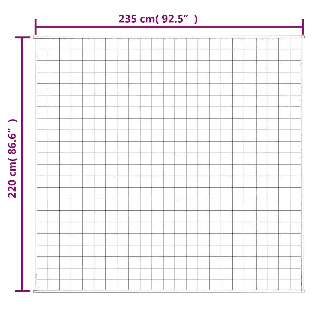 Coperta Ponderata Grigia 220x235 cm 11 kg Tessuto 350782