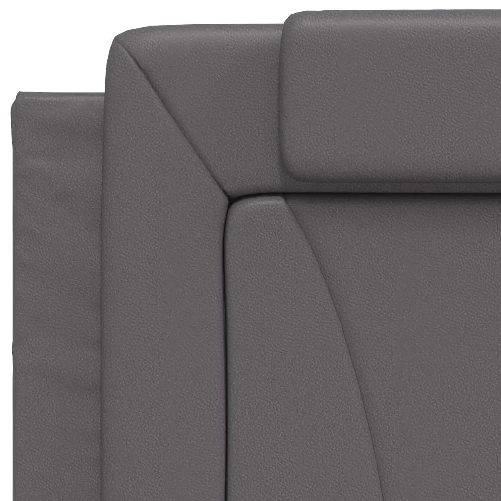 Letto Viana con Materasso Grgio 90x200 cm in Similpelle 3208771