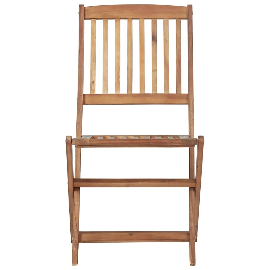 Sedie da Giardino Pieghevoli 6 pz in Legno Massello di Acacia