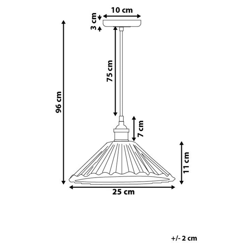 Lampada a Sospensione Vetro Trasparente Metallo Forma Rotonda 1 Luce Classica
