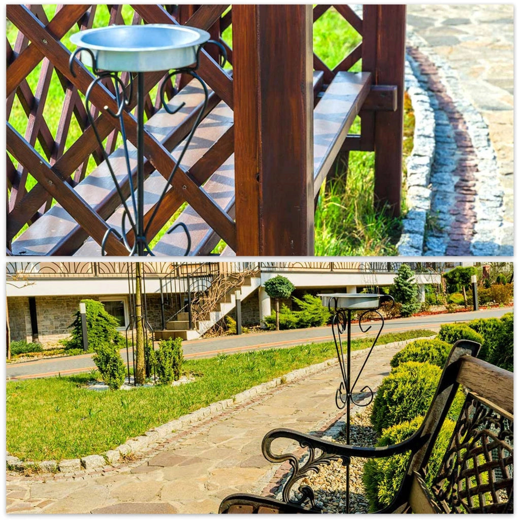 Posacenere da esterno KADAX, posacenere da giardino in metallo massiccio, stile retrò