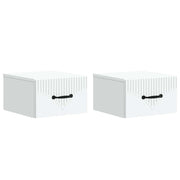 Mobiletto da notte a muro 2 pcs Bianco 34,5 x 33 x 20 cm 898936