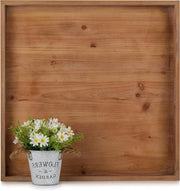 Tavolo da caffè ottomano - Lavello rustico decorativo per tavolo salotto - Piatto da servizio in legno extra grande con maniglie - Mocha