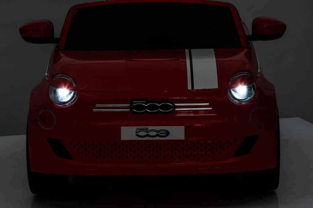 Macchina Elettrica per Bambini Licenza Fiat 500 12V con Telecomando Rosso