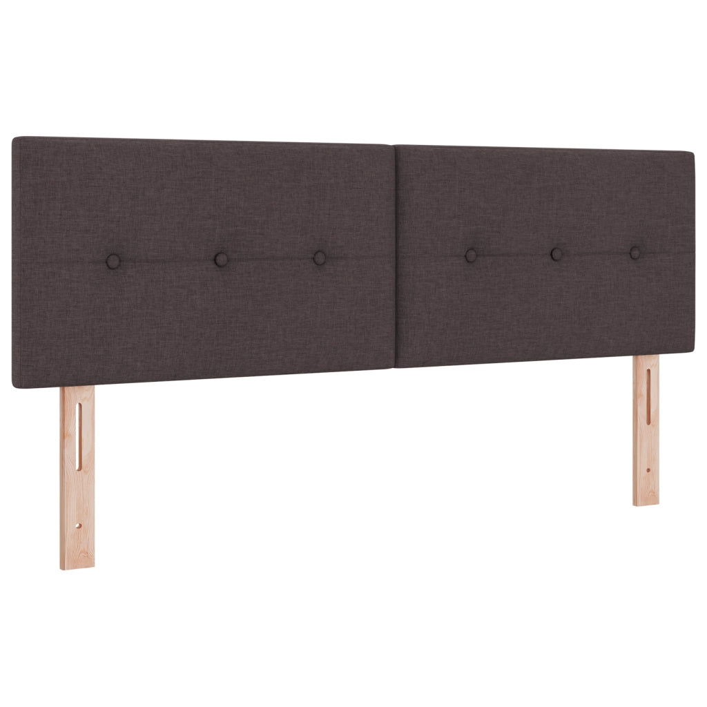 Headboard Button Tufted Marrone Scuro 160 cm Tessuto