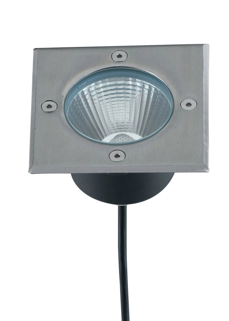 FARO A INCASSO CALPESTABILE LED WALK ACCIAIO QUADRATO 12W 1500LM 4000K IP67 14X14X9,15CM
