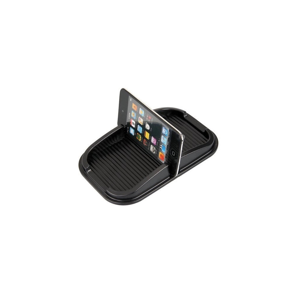 Trade Shop - Portaoggetti Supporto Stand Gomma Auto Per Smartphone Tappetino Antiscivolo -