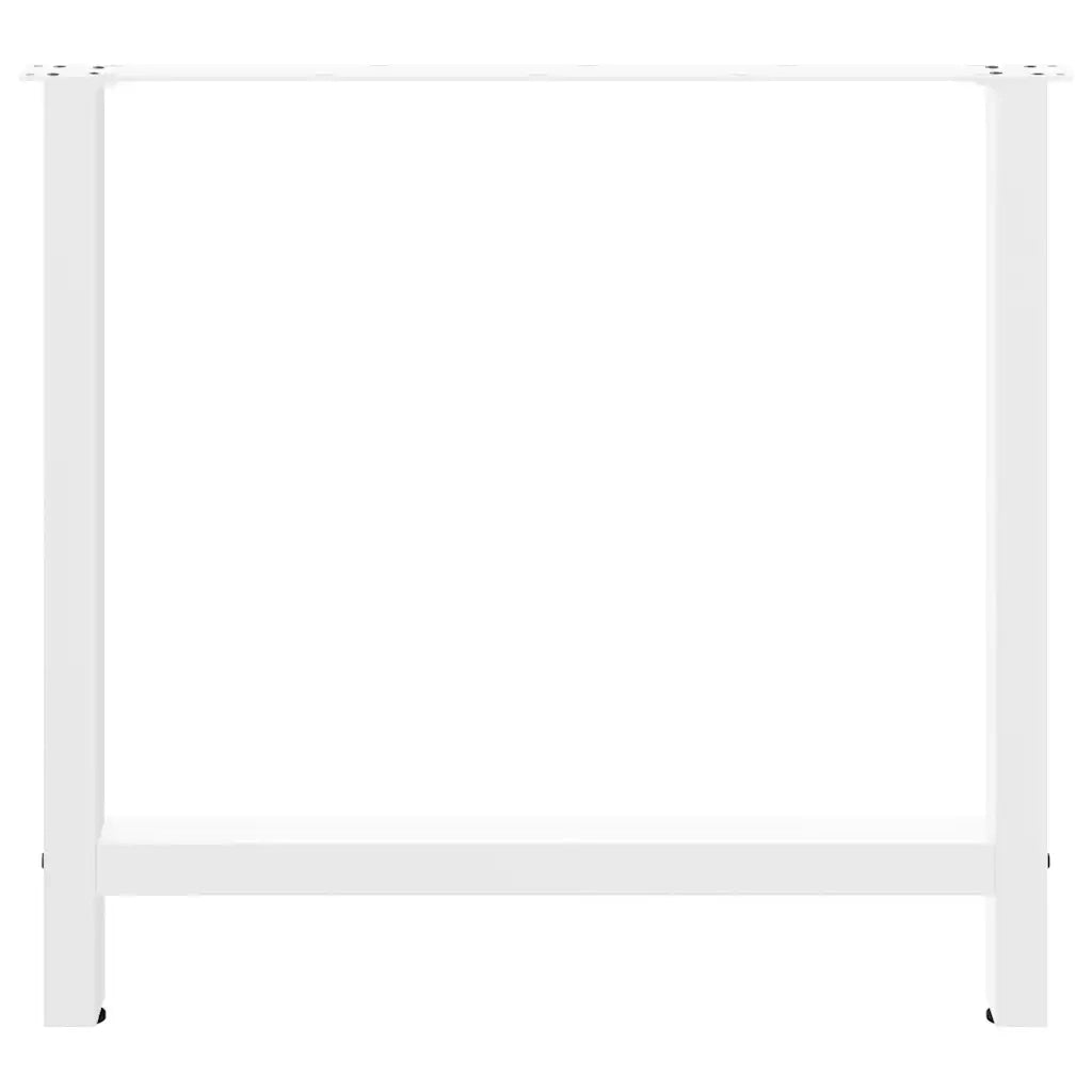 Gambe per tavolo da pranzo bianche 2 pz 70x(72-73) cm in acciaio 4013309