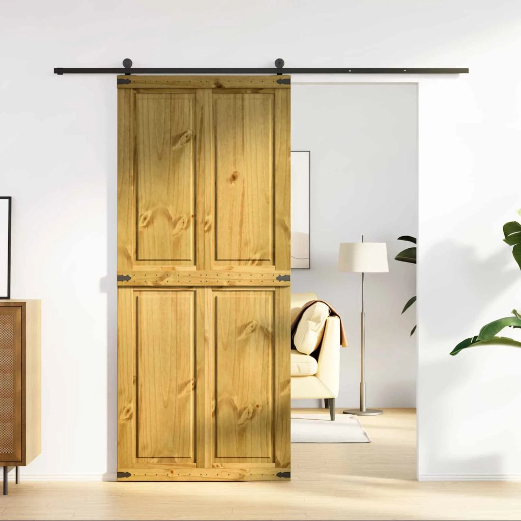 Porta del fienile Corona Marrone Miele 90 x 210 cm