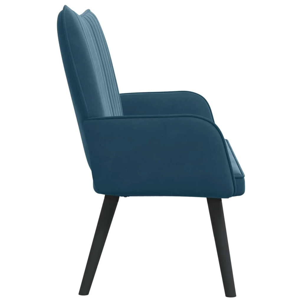 Sofa a Due Posti Blu 115 x 61 x 87 cm Velluto 42028958