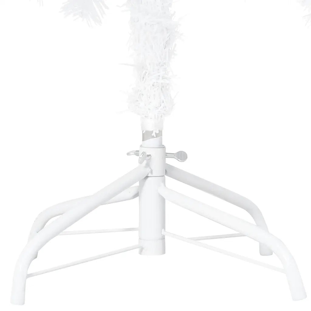 Set Albero Natale Artificiale con LED Palline Bianco 120cm PVC  cod mxl 26256