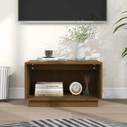 Mobile Porta TV Ambrato 60x35x35 cm in Legno Massello di Pino 813827