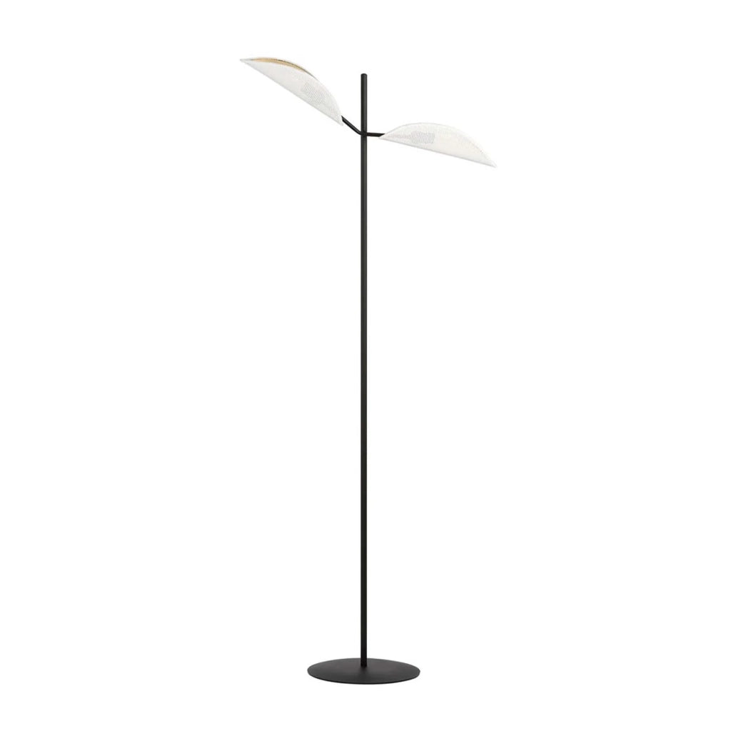 Piantana Moderno Eridano Acciaio Nero 2 Luci E14 Ip20