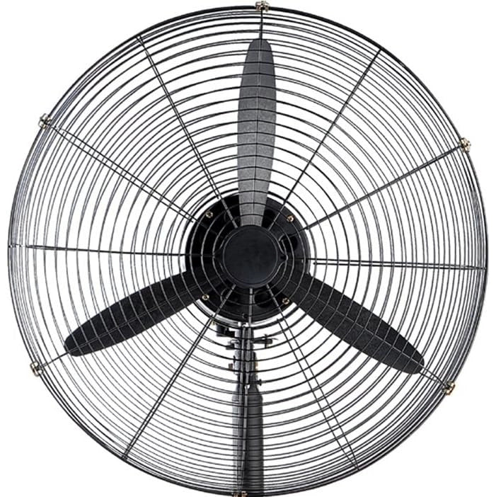Ventilatore Industriale a Parete Potenza 200 W Diametro 76 cm in Acciaio Nero