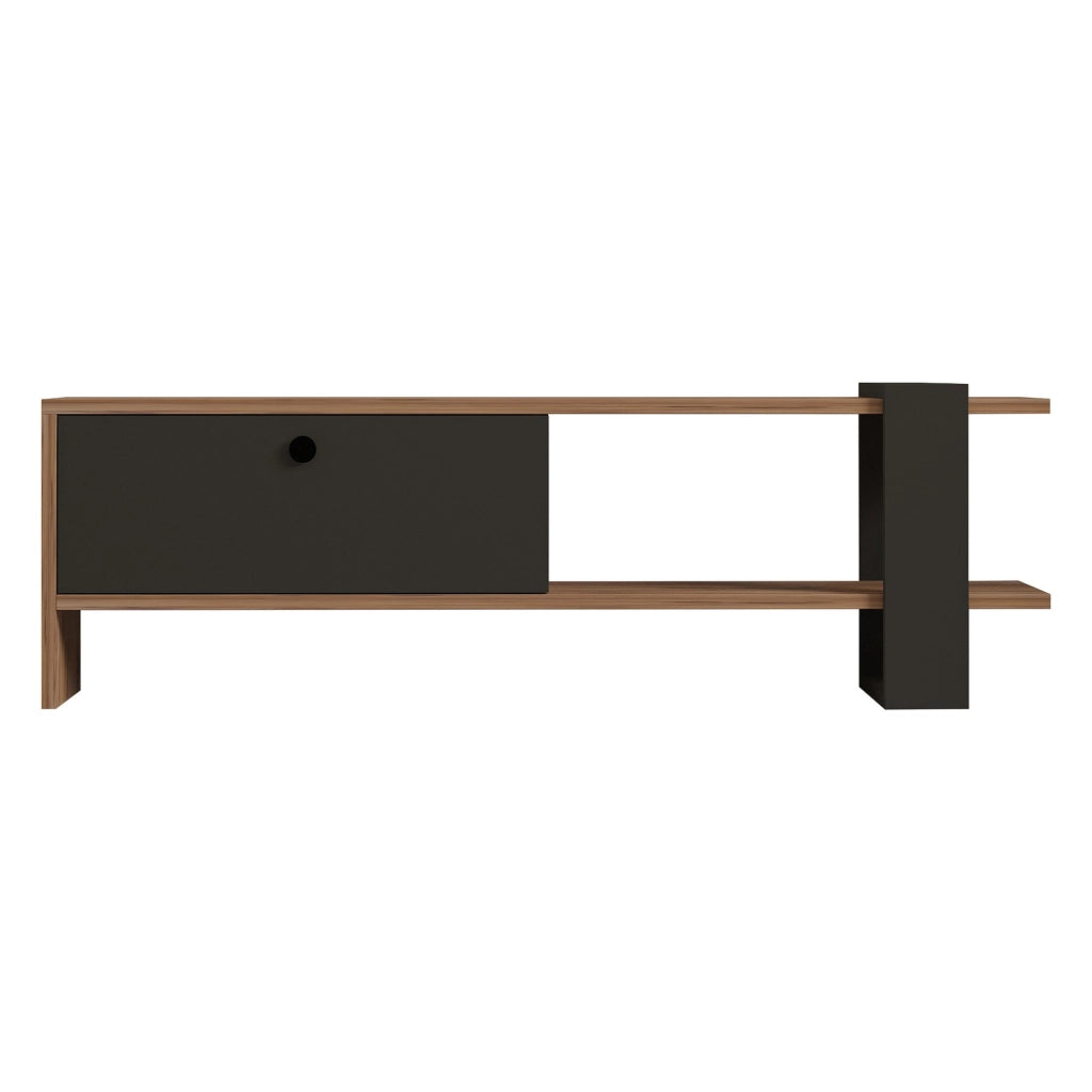 Taurasi, Mobile Porta tv Un'anta, 120x25x37h cm Nero Antracite