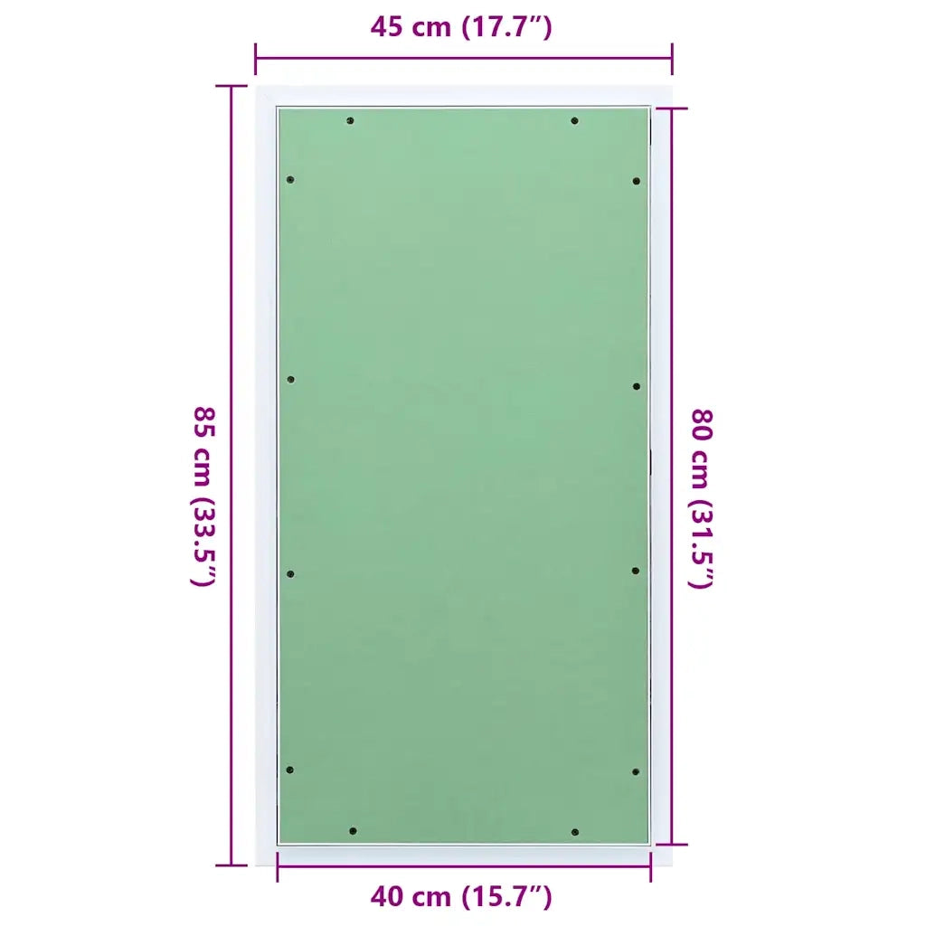 Pannello di Accesso Verde e Argento 45 x 85 cm 4018460