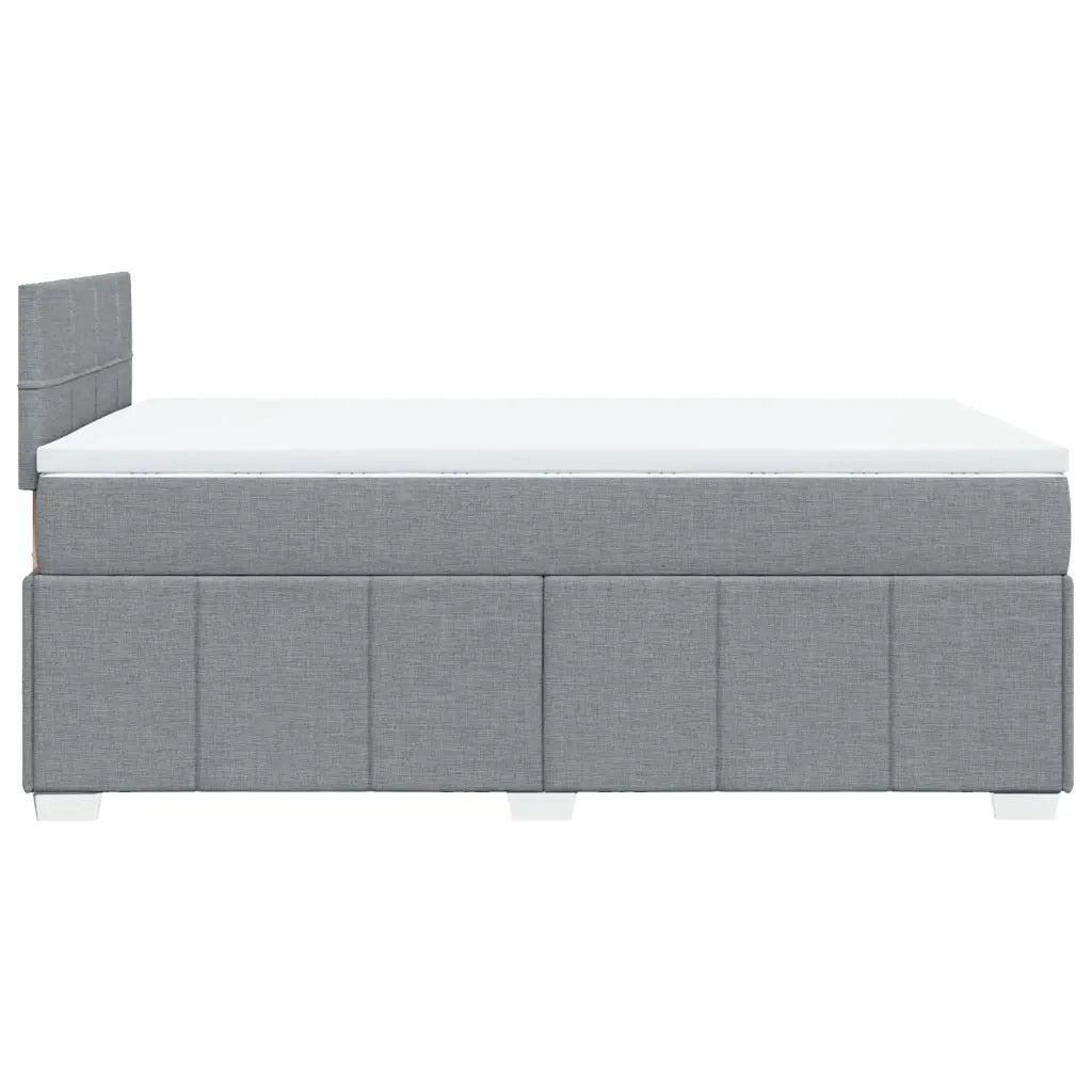 Giroletto a Molle con Materasso Grigio Chiaro 120x190cm Tessuto