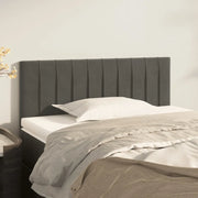 Testiera-Testata Decorativa Grigio Scuro 80x5x78/88 cm in Velluto 893355