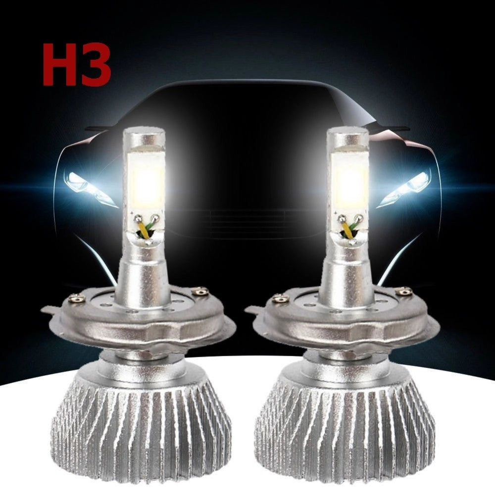 Trade Shop - Coppia Lampade Fari Ricambio Per Auto Led H3 32w Alta Luminosita' Bianco Freddo -