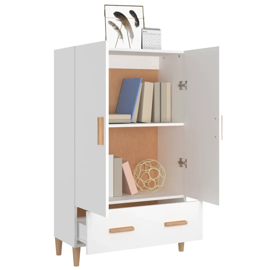 Credenza Bianca 70x31x115 cm in Legno Multistrato cod mxl 47789