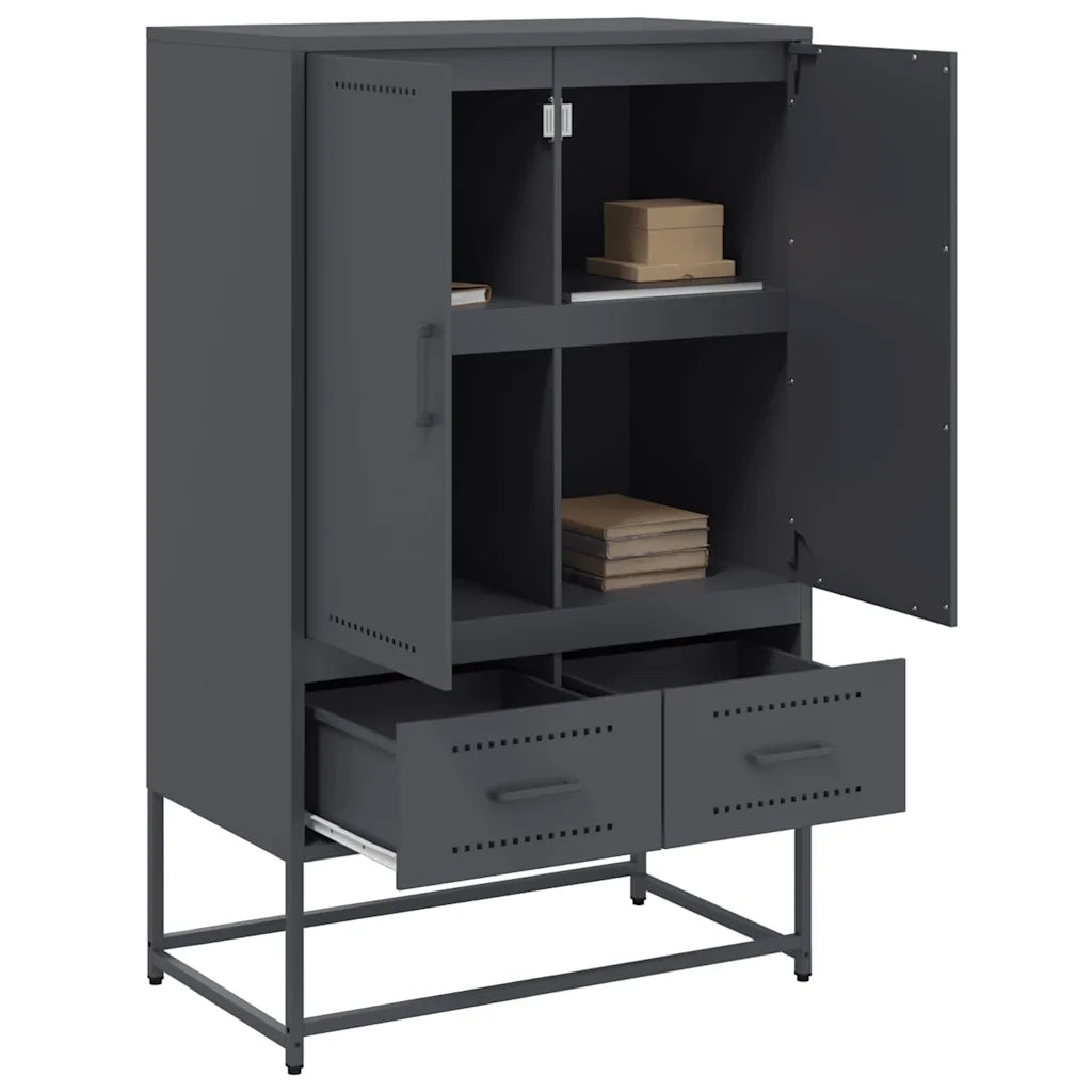 Credenza Antracite 68x39x111,5 cm Acciaio 846610