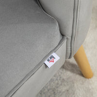 Sedia Imbottita 60x66x79 cm  in Tessuto Vellutato Grigia