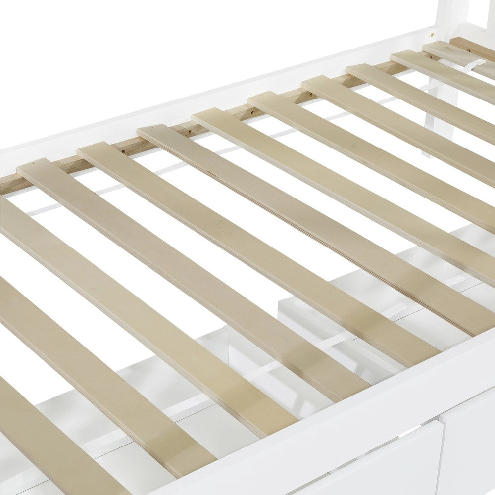 Letto a Castello Bambini con Cassetti e Scala ¨C Xylo ¨C Pino Bianco 90x200