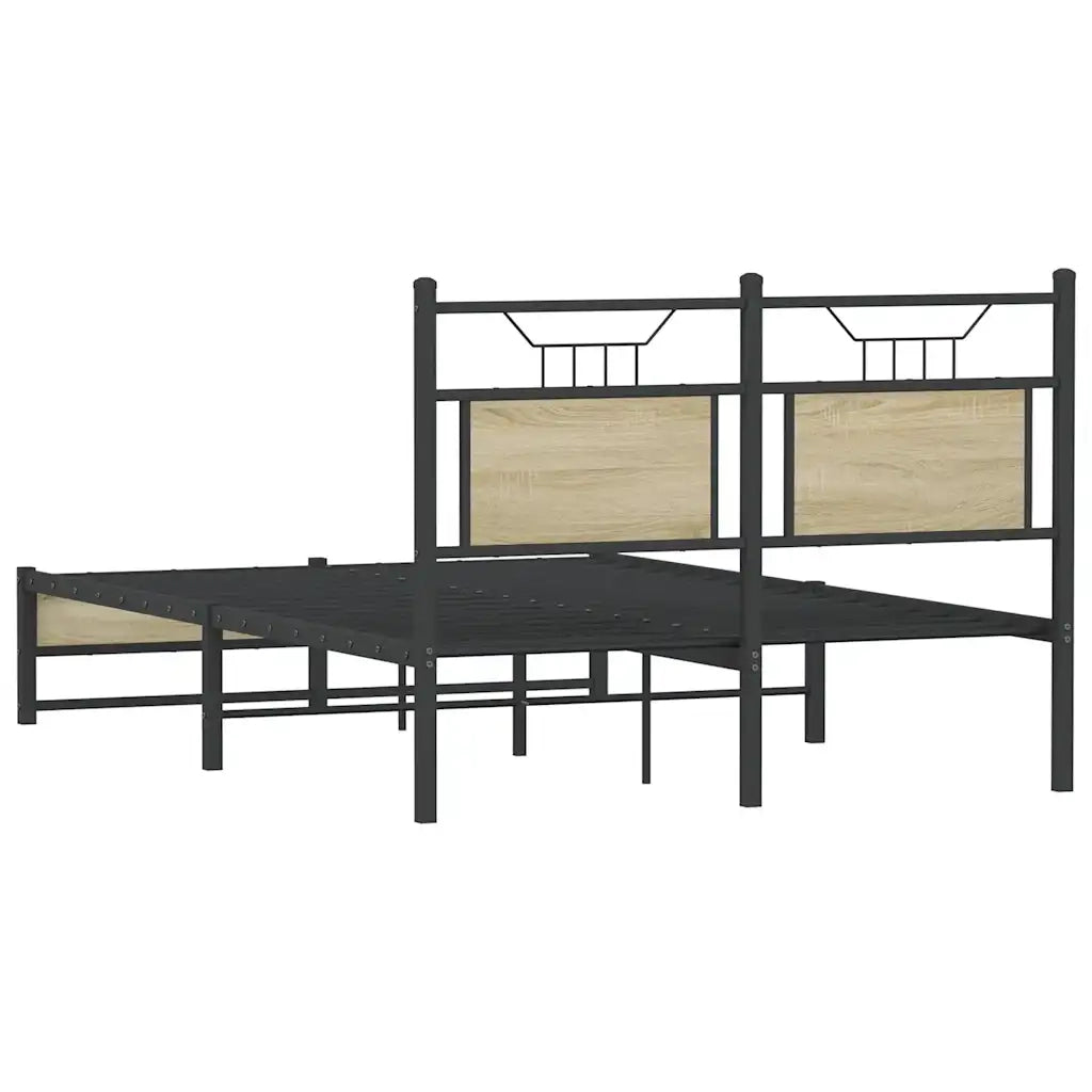 Giroletto senza Materasso-Struttura Letto Rovere Sonoma 120x190cm in Truciolato 396601