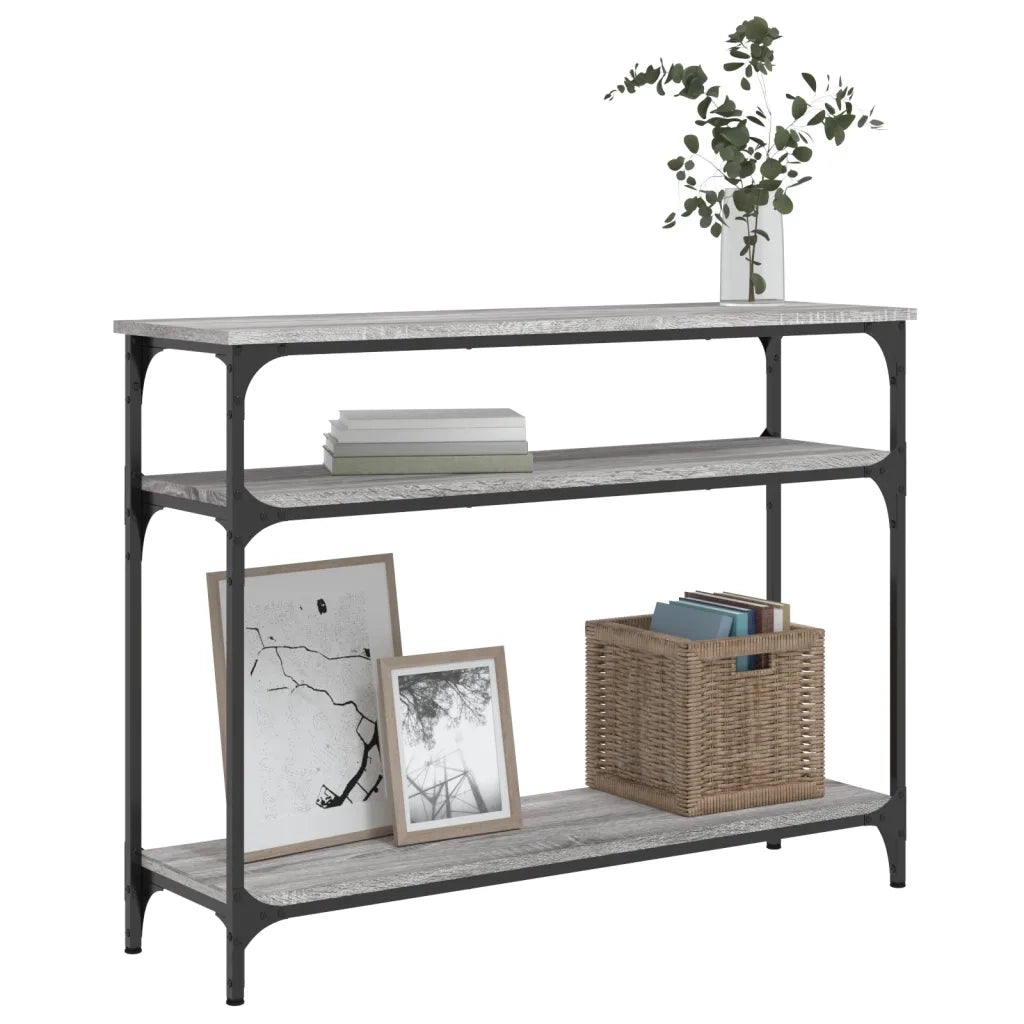 Tavolo Consolle | Tavolo d'Ingresso Grigio Sonoma 100x29x75 cm in Legno Multistrato