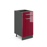 Vicco Mobiletto base per cucina Rosso lucido 40 cm PL Marmo