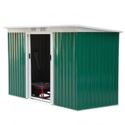 Casetta Porta Atrezzi da Giardino in Metallo Ezooza 277 x 130 x 173 cm in Lamiera di colore Verde