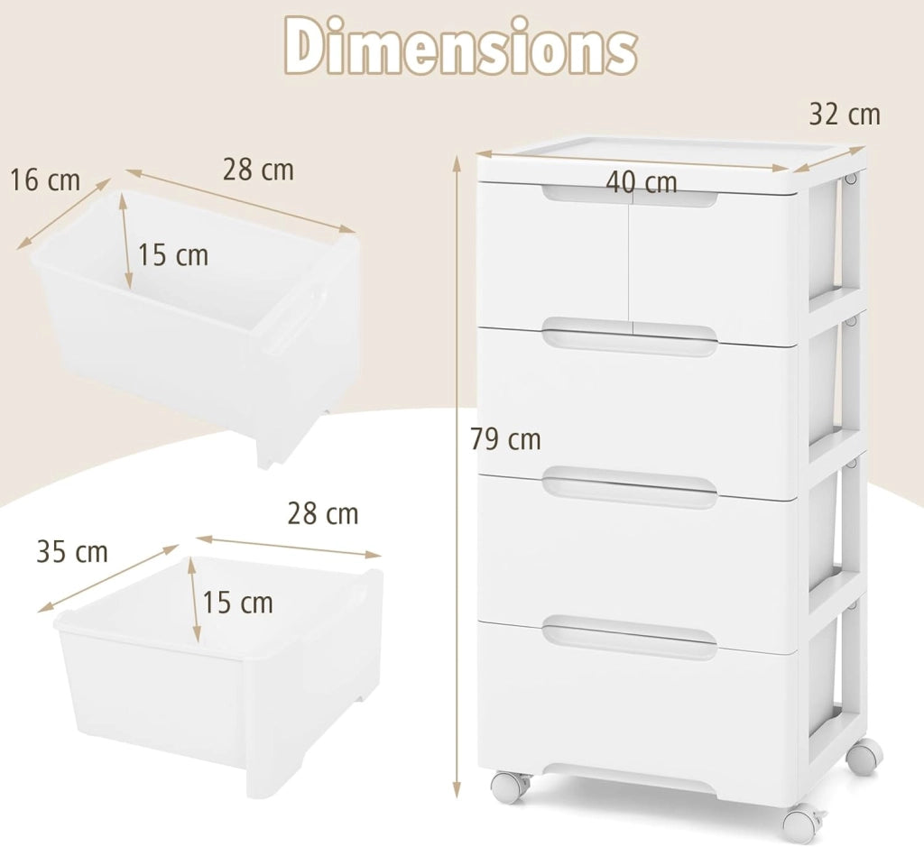 Armadietto per nicchia con ruote, scaffale per nicchia con 7 cassetti, carrello stretto con serratura a rotelle, carrello da bagno con piccolo armadio a cassetti 40 x 32 x 114 cm, bianco