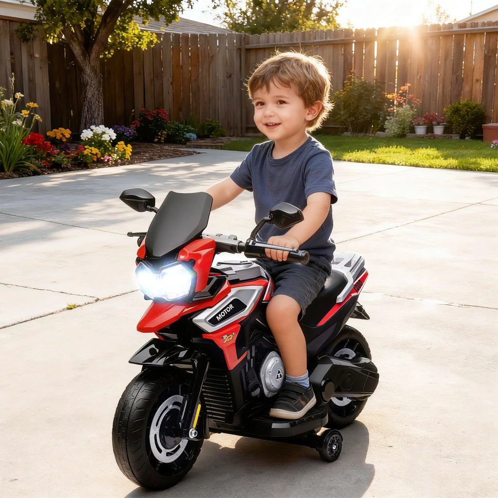 Moto elettrica per bambini ¨C zephmum ¨C Rosso, plastica, acciaio