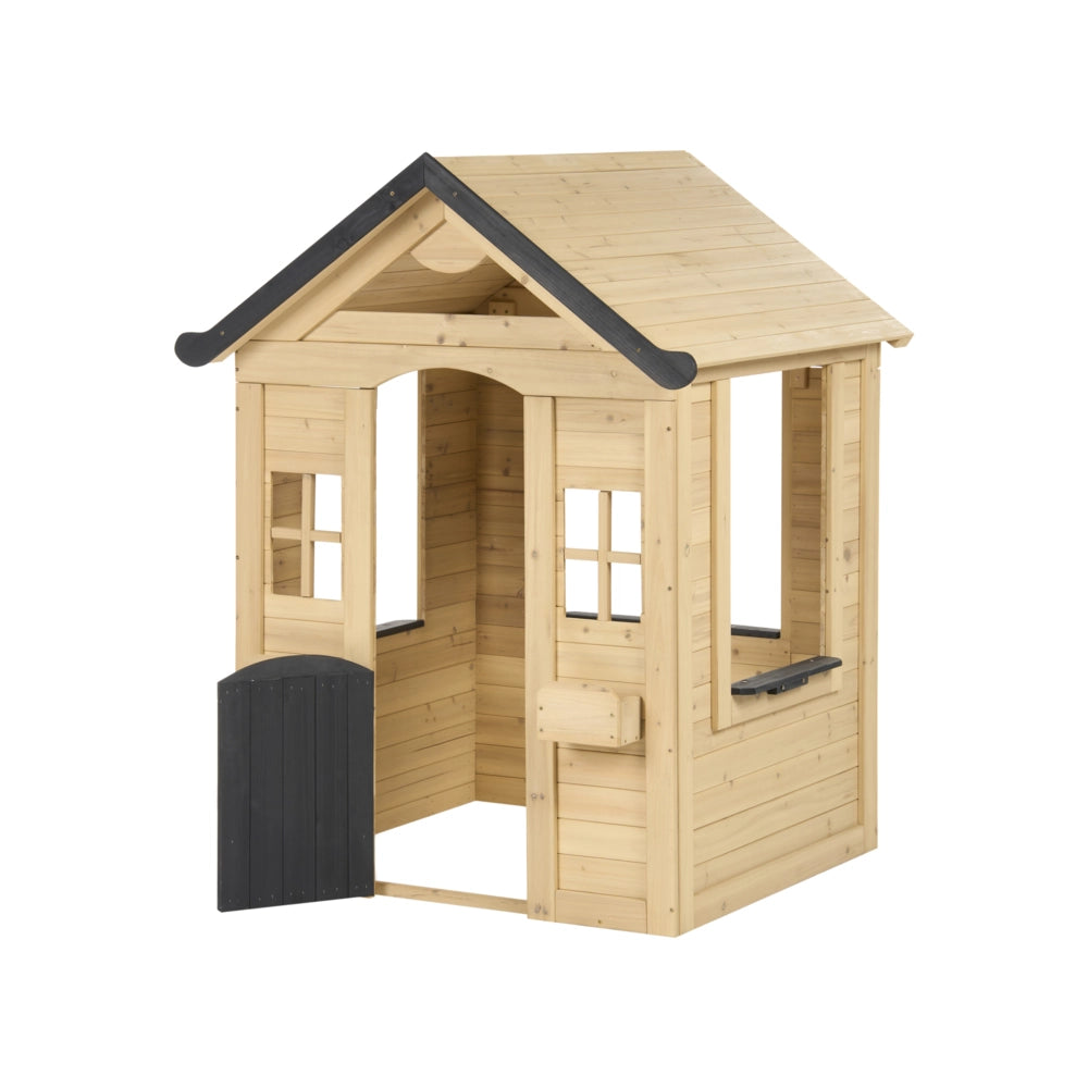Casetta da giardino per bambini Casa in legno marrone chiaro casetta per bambini