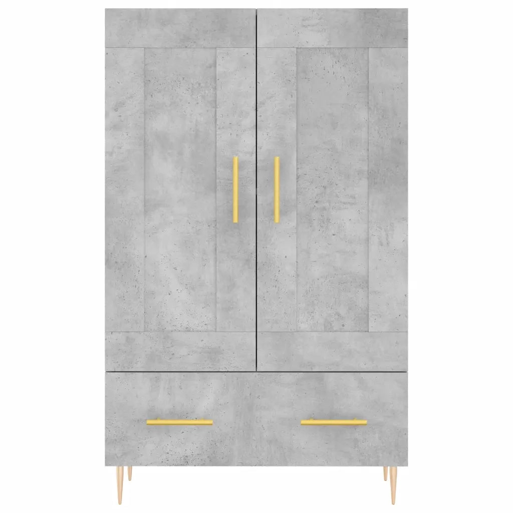 vidaXL Credenza Grigio Cemento 69,5x31x115 cm in Legno Multistrato