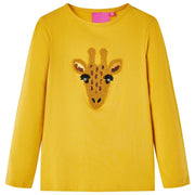 Maglietta per Bambini a Maniche Lunghe Ocra Scuro 116cod mxl 132051