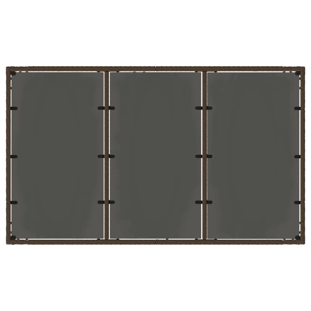 Set da pranzo per esterni 7 pz Marrone e Bianco Crema 3422315