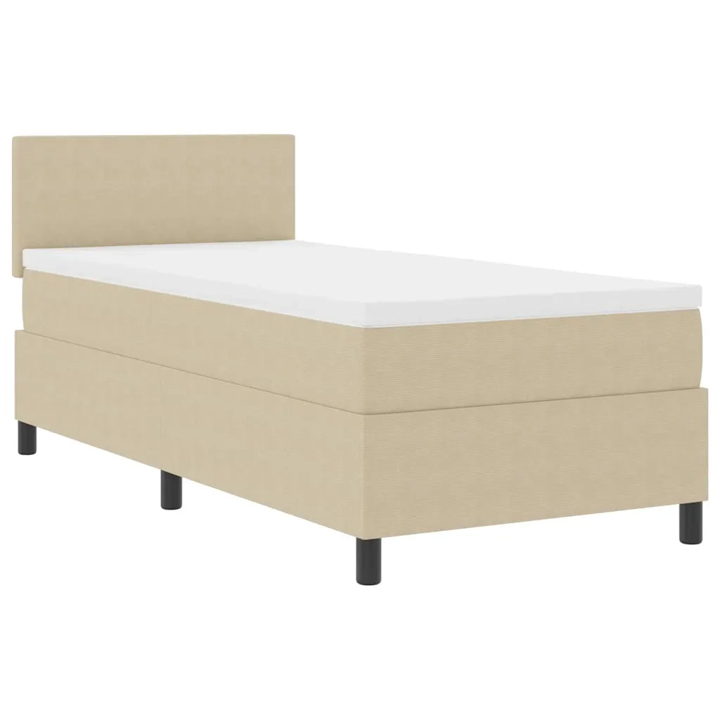 Letto a molle con testiera Grigio chiaro e bianco 80 x 200 cm 3337490