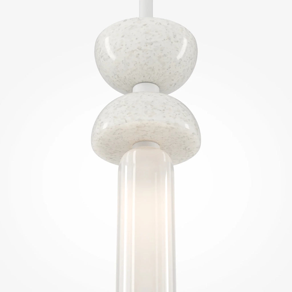 Maytoni Lampada A Sospensione Moderna Kyoto 1 Luce G9 Bianco Metallo Vetro