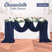 Tessuto di stoffa per formaggio blu scuro, 10 pezzi - 55 x 180 cm, tessuto boho, decorazione per festa, compleanno, matrimonio.