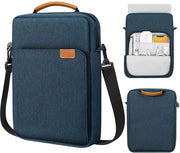 Portatile con cinturone da spalla - Indigo - Adatto per MacBook e tablet - 13,3-14 pollici