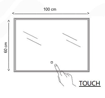 Specchio illuminazione led 100x70 cm mod. ROMOLO
